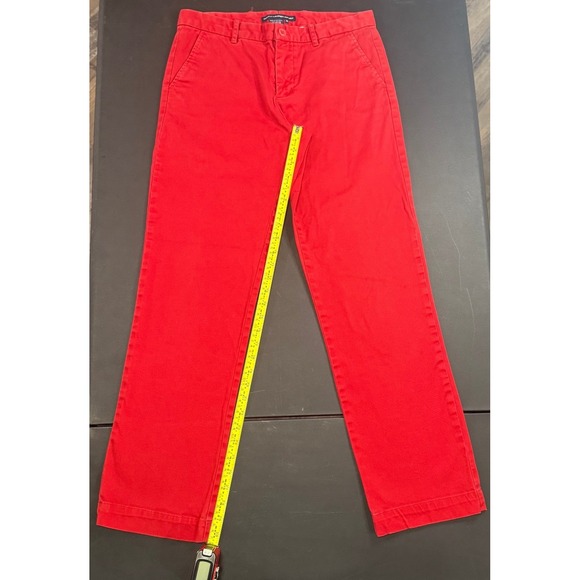 Ralph Lauren Sport Womens Red Chino Pants Straight Leg Size 10 Stretch Cotton - Picture 4 of 10